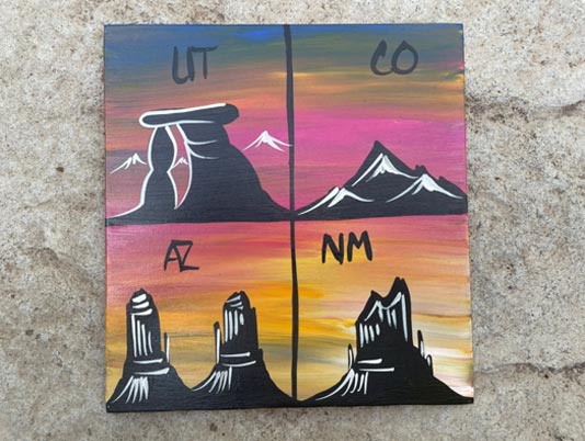 peça pintada