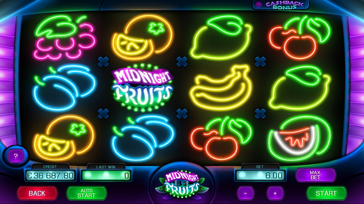 Caça-níqueis Midnight Fruits 81 da Apollo Games