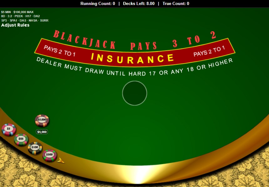 jogo de contagem de cartas bj