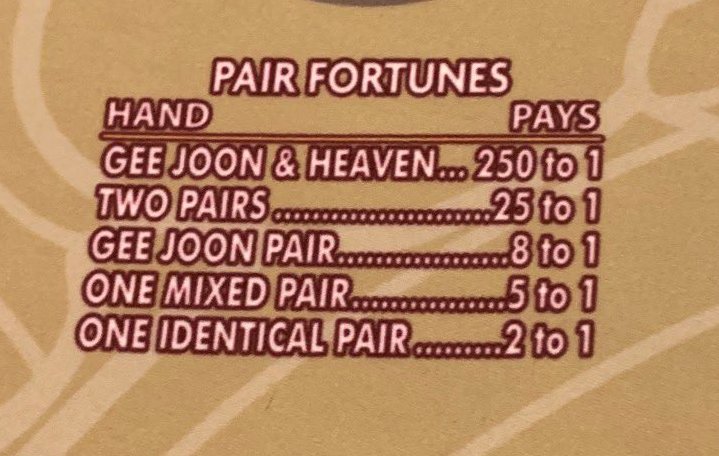 Aposta paralela Pair Fortunes