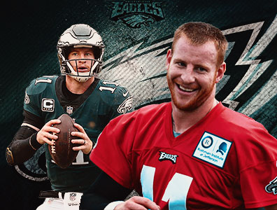O quarterback Carson Wentz e o Philadelphia Eagles chegam a um acordo para uma extensão de contrato (4 anos, US$ 128 milhões).