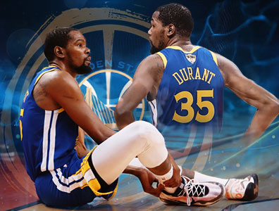 O ala do Golden State Warriors, Kevin Durant, rompeu o tendão de Aquiles e foi submetido a uma cirurgia para repará-lo.