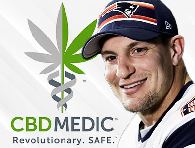 O ex-jogador de futebol americano Rob Gronkowski, que atuava como tight end no New England Patriots, anuncia seu apoio a produtos de recuperação à base de CBD.