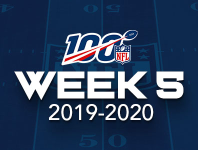 Resumo da 5ª semana da temporada 2019-2020 da NFL