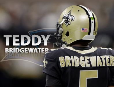 Carolina Panthers assina contrato de 3 anos e US$ 63 milhões com o quarterback Teddy Bridgewater.