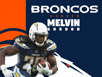 O ex-running back do Los Angeles Chargers, Melvin Gordon, se junta ao Denver Broncos.