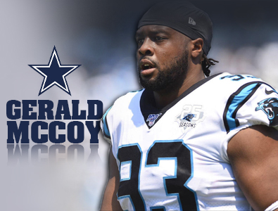 Dallas Cowboys assina contrato de 3 anos com o veterano defensive lineman Gerald McCoy.