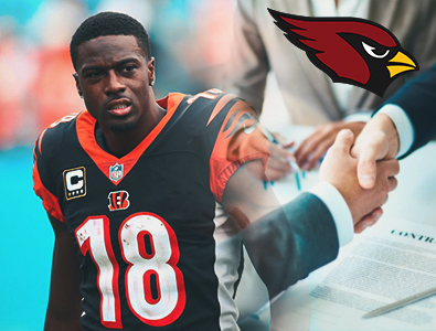 O Arizona Cardinals assinou um contrato de um ano com o wide receiver AJ Green.