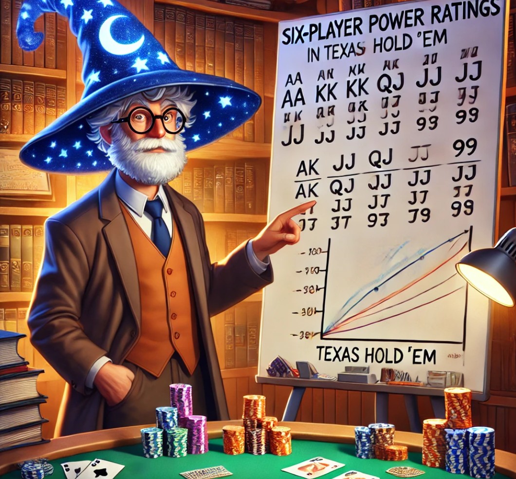 Classificações de poder para seis jogadores no Texas Hold'em