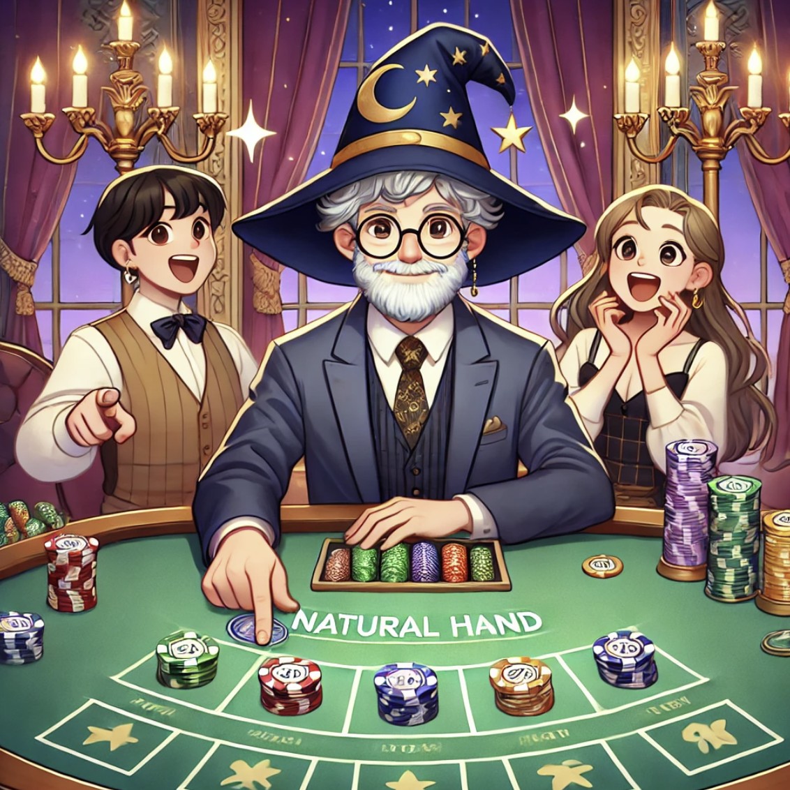 Apostas paralelas na mão natural