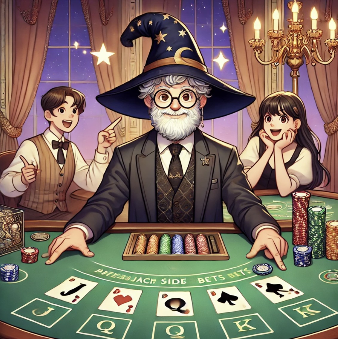 Apostas paralelas no Blackjack com JJ, QQ e KK