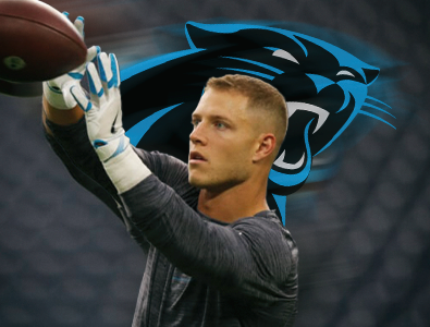O running back do Carolina Panthers, Christian McCaffrey, ficará afastado por semanas devido a uma lesão na coxa.