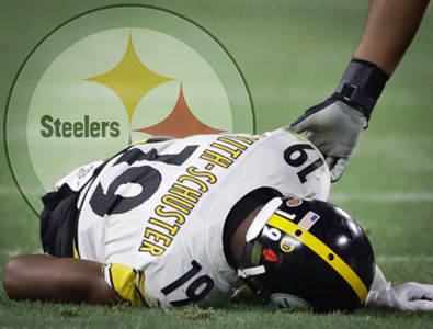 O wide receiver do Pittsburgh Steelers, JuJu Smith-Schuster, está fora da temporada devido a uma lesão no ombro.