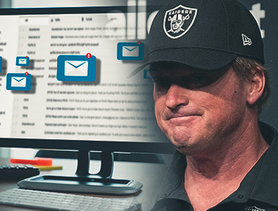 Jon Gruden renuncia ao cargo de treinador do Las Vegas Raiders em meio a e-mails inapropriados.