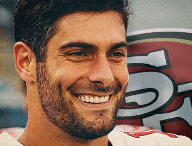 O quarterback do San Francisco 49ers, Jimmy Garoppolo, sofreu uma ruptura do ligamento colateral ulnar e uma fratura no polegar.