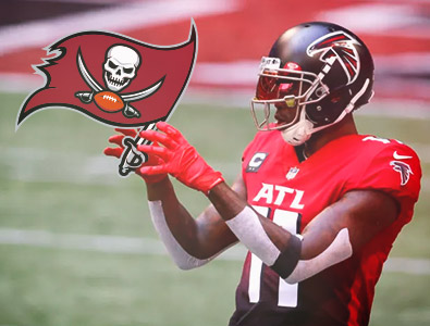 O Tampa Bay Buccaneers assinou um contrato de um ano com o veterano wide receiver Julio Jones.