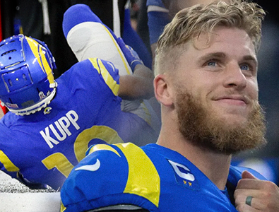 O astro do Los Angeles Rams, o wide receiver Cooper Kupp, sofre uma entorse grave no tornozelo.
