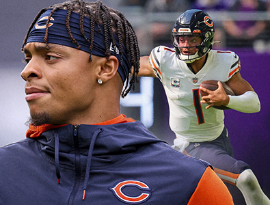 A incerteza sobre a participação do quarterback do Chicago Bears, Justin Fields, neste domingo contra o New York Jets.