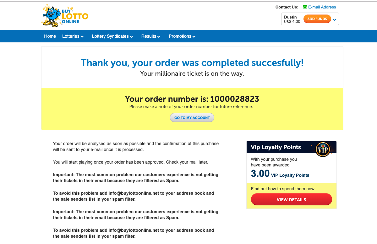 compra pura bem-sucedida