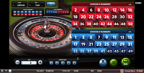 Exemplo com 16 bolas