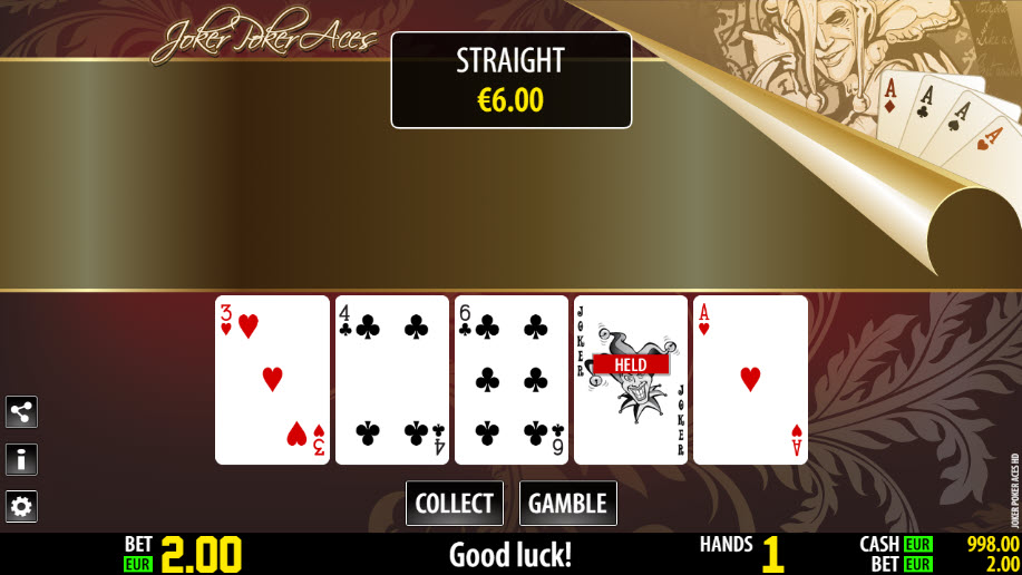 Joker Poker Ases ou melhor