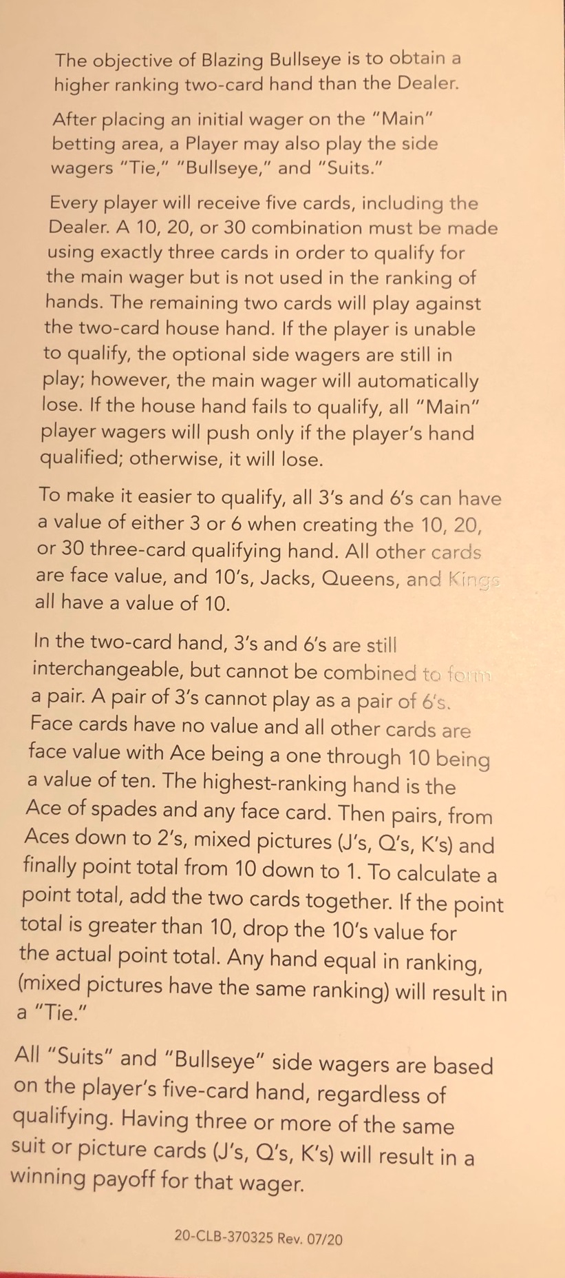Verso do cartão de apresentação com alvo flamejante