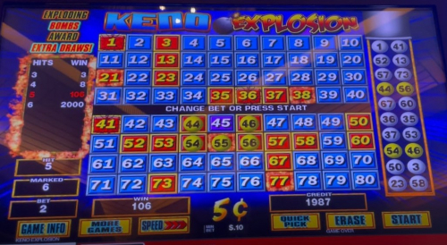 Exemplo 2 de explosão no keno