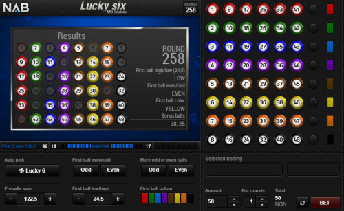 Sorte 6-35-48 Merrybet