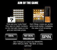 Regras do Slingo Deal or No Deal, página 1