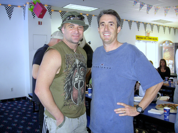 com Andre Agassi no Mini Grand Prix em Las Vegas