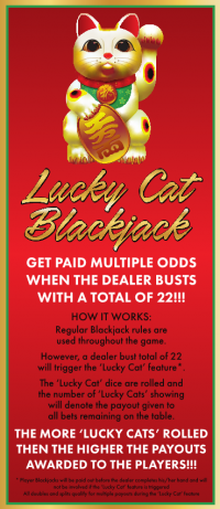 Carta de suporte Lucky Cat Blackjack